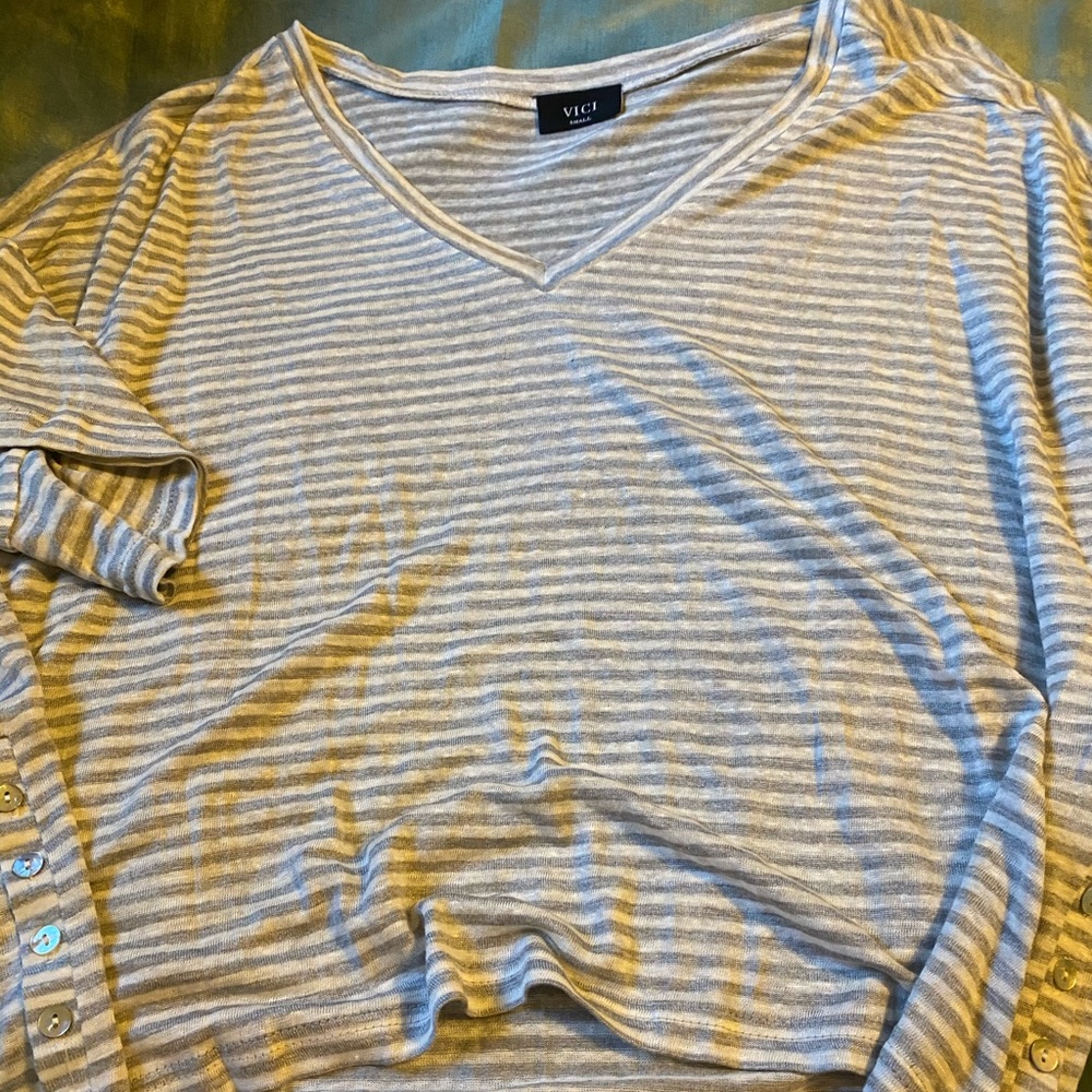 Vici Striped tunic tee
